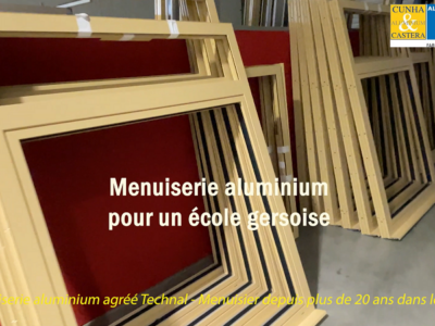 Pose imminente de nos menuiseries en aluminium dans une école du Gers !